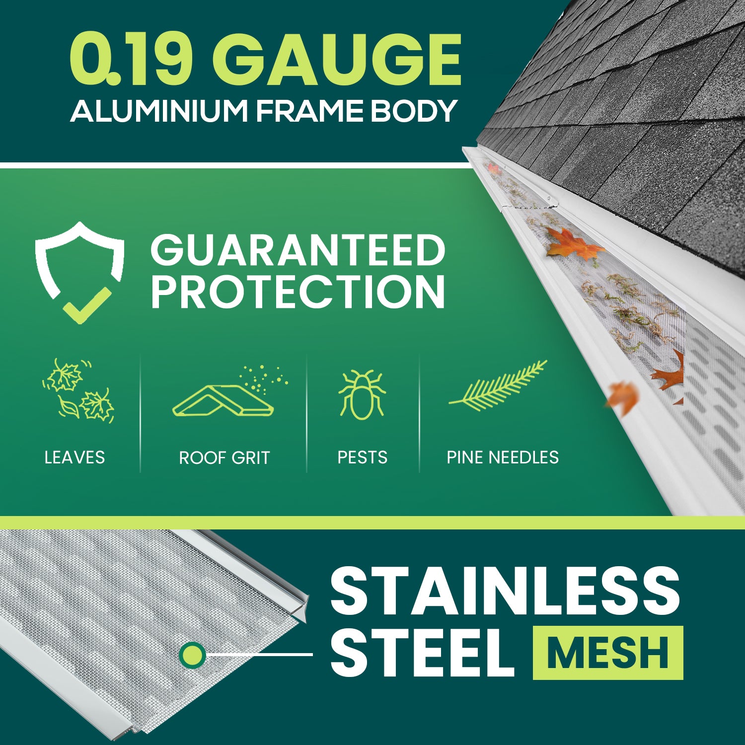 5  LEAF4GO DIY Micromesh - 5 inch K-Style and Box Gutters. $ 4.26 per feet