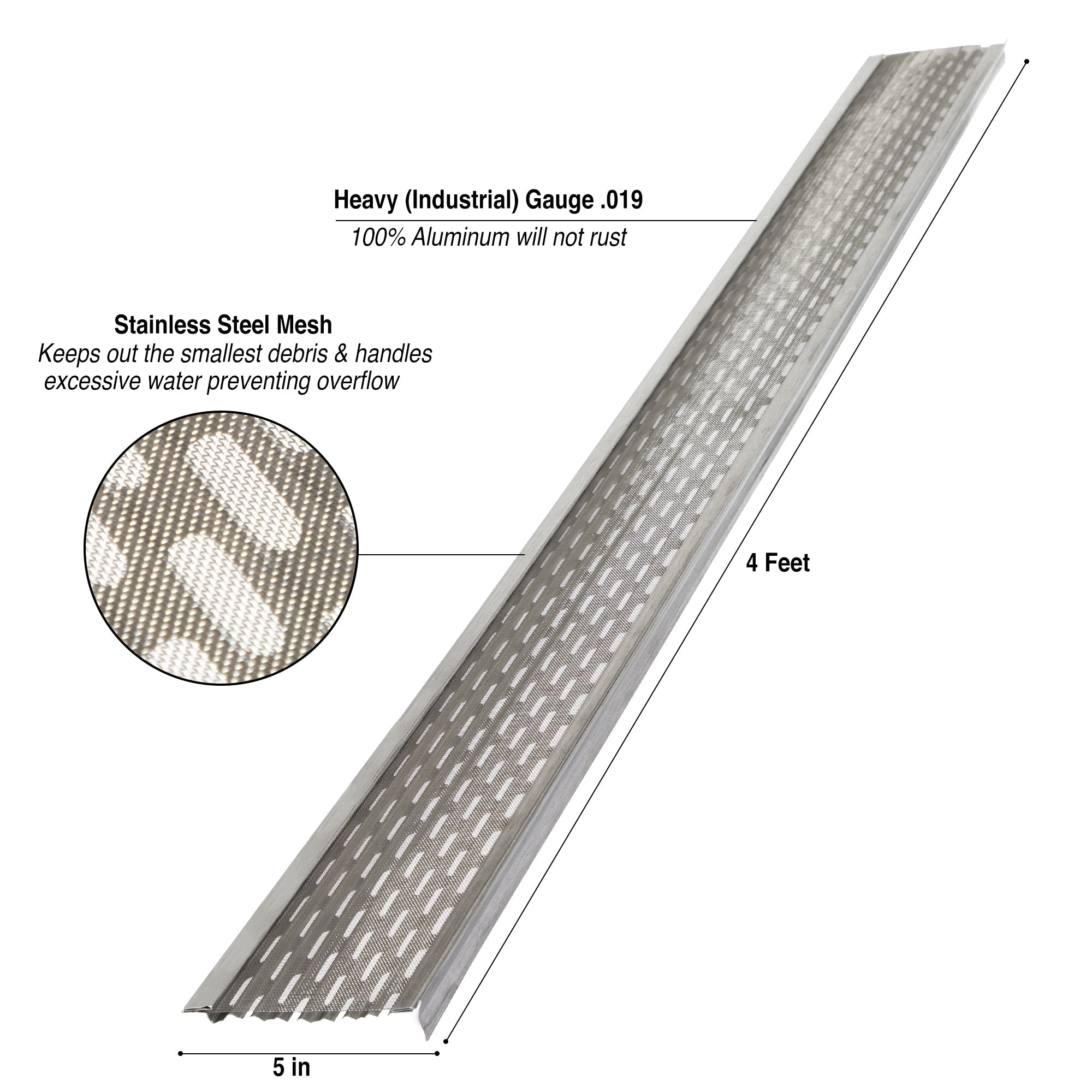 5 LEAF4GO DIY Micromesh - 5 inch K-Style and Box Gutters. $ 4.26 per feet